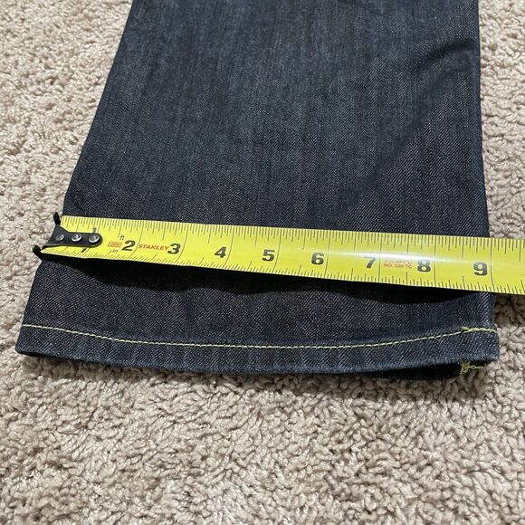 Coogi Jeans Mens 34x33 Dark Wash Baggy Embroidered Yellow Hornet Bee Y2K Hip Hop - Picture 15 of 15